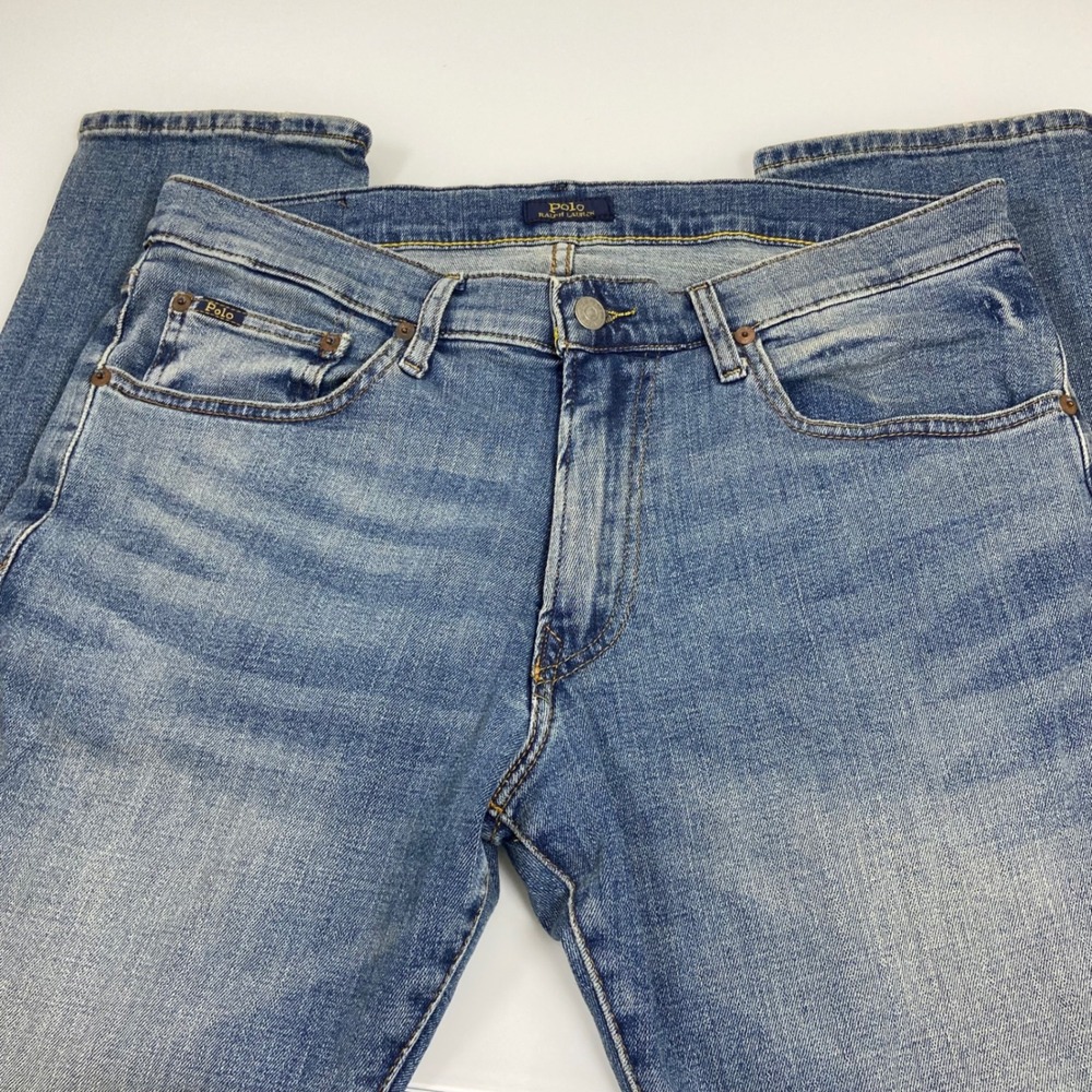 Polo Ralph Lauren Mens 32x32 Blue Sullivan Slim Fit Jeans Stretch Denim Preppy